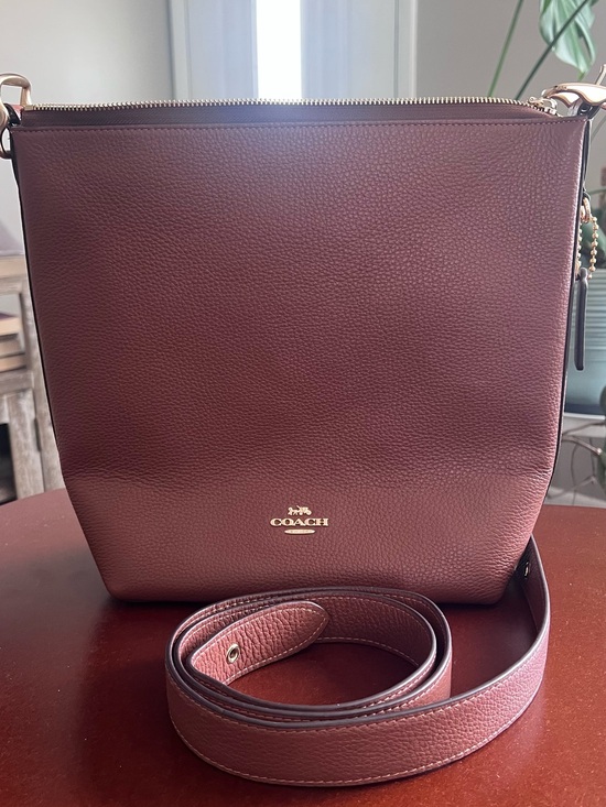 Coach Handbags - Coach Pebbled Leather Crossbody/shoulder bag - Brown/Tan with Gold Hardware